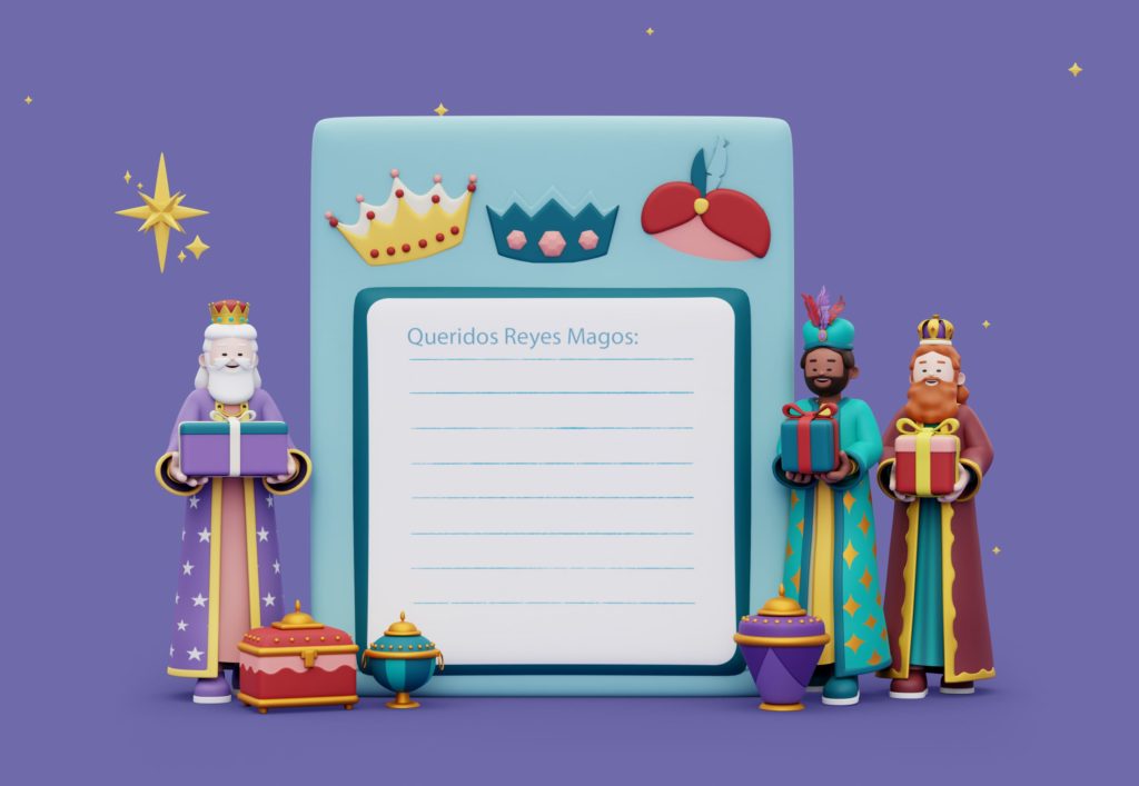 Imagen ilustrativa de la guía o carta para el Día de Reyes Magos