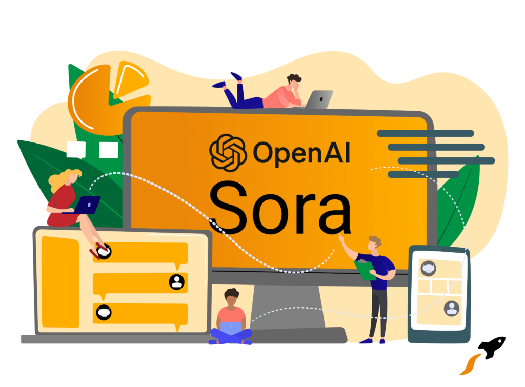 Imagen ilustrativa de la nueva IA de generación de vídeos e imágenes, Sora, de la empresa OpenAI